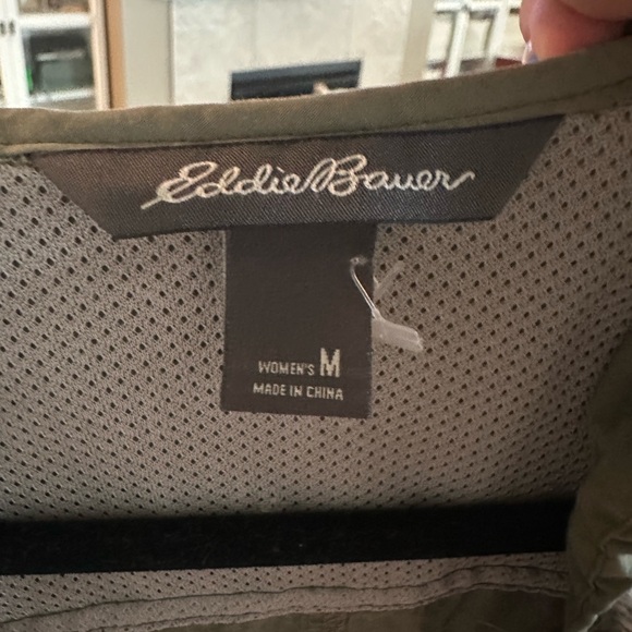 Green Eddie Bauer Hooded Rain Jacket - Picture 3 of 4